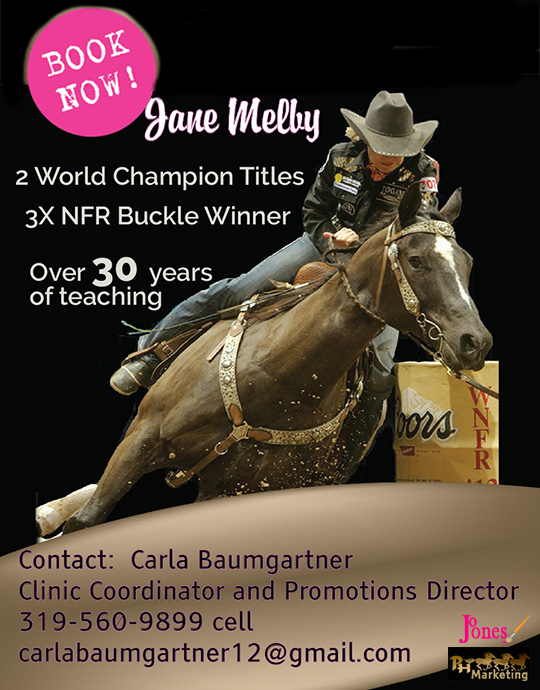 Jane Melby Barrel Racing Clinics